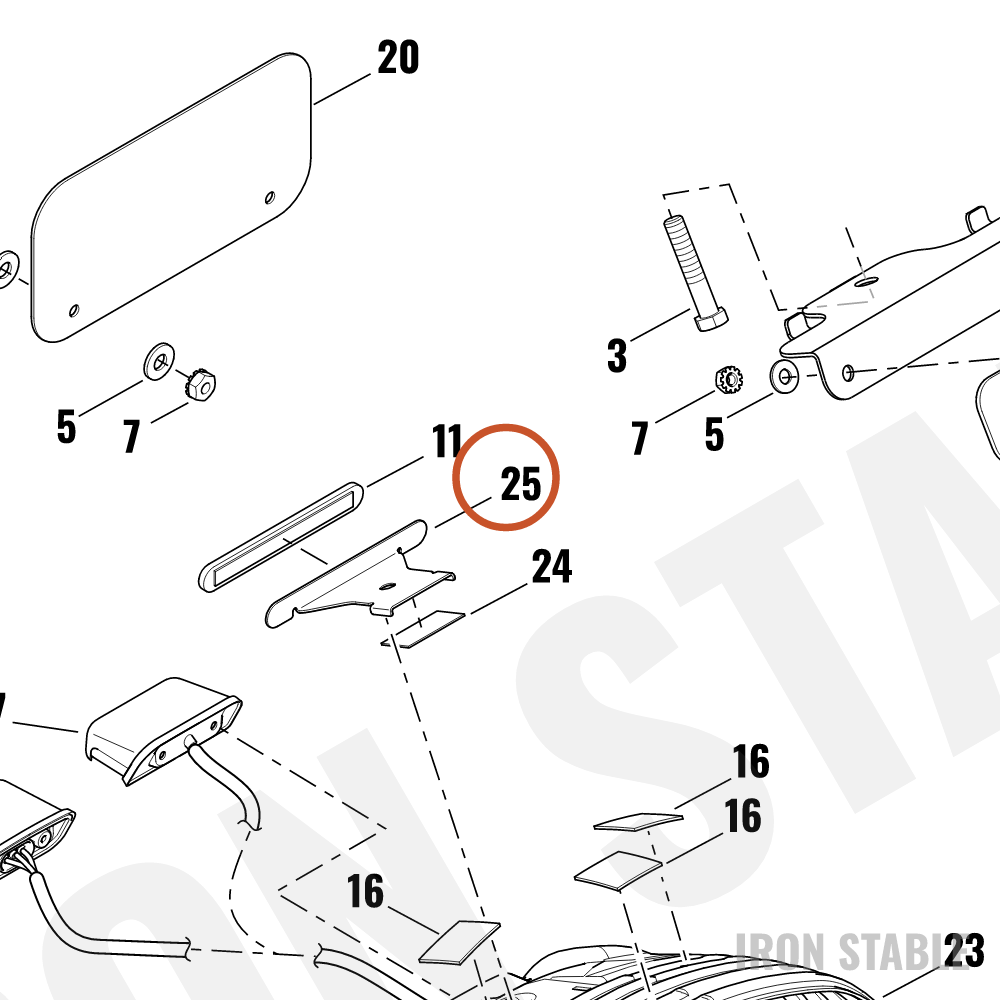 Harley-Davidson Bracket Assembly, Reflector, Canada, 