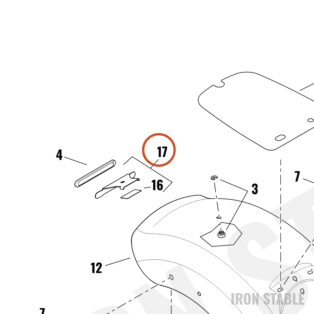 Harley-Davidson Bracket Assembly, Reflector(Dom/Cal)