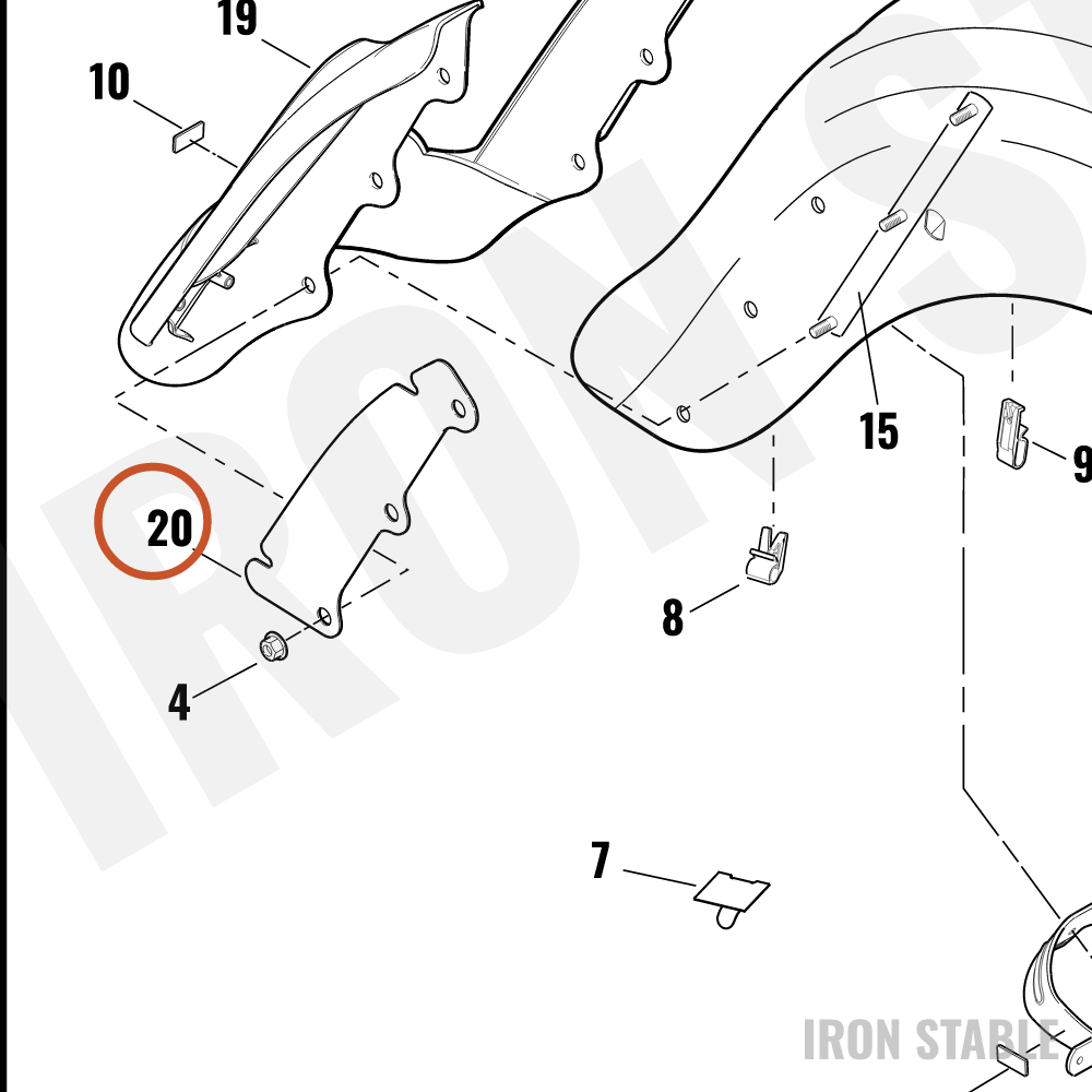 Harley-Davidson Bracket, Fascia Support