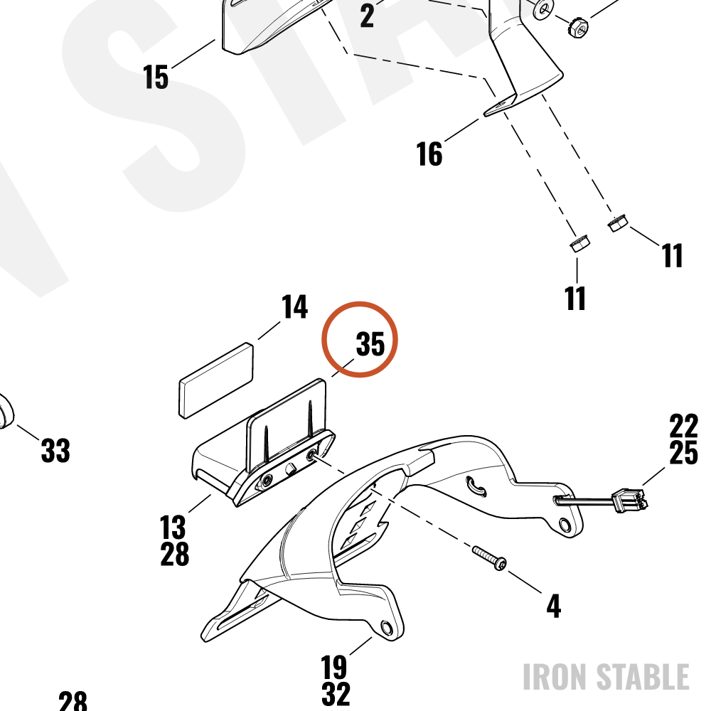 Harley-Davidson Bracket, Reflex, Hdi