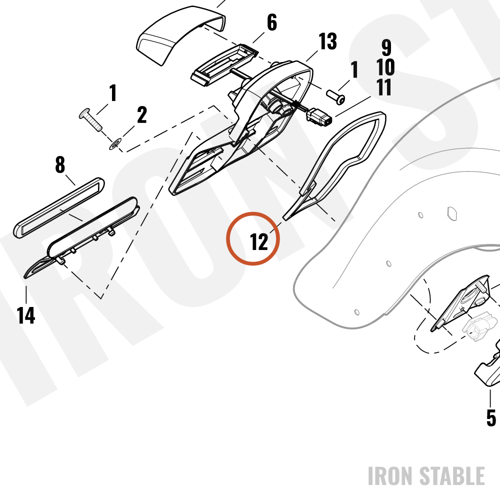 Harley-Davidson Gasket, Upr Lic'se Plt