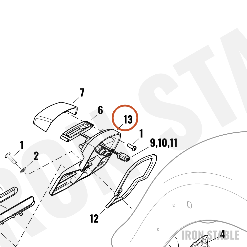Harley-Davidson Bracket, Upr Lic'se Plt