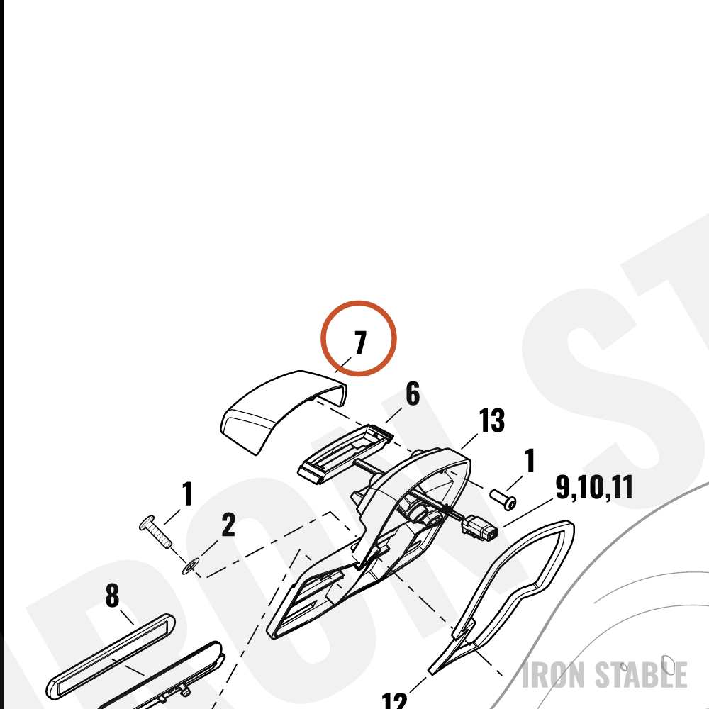 Harley-Davidson Cover, Light, Lic'se Plt, Strfr