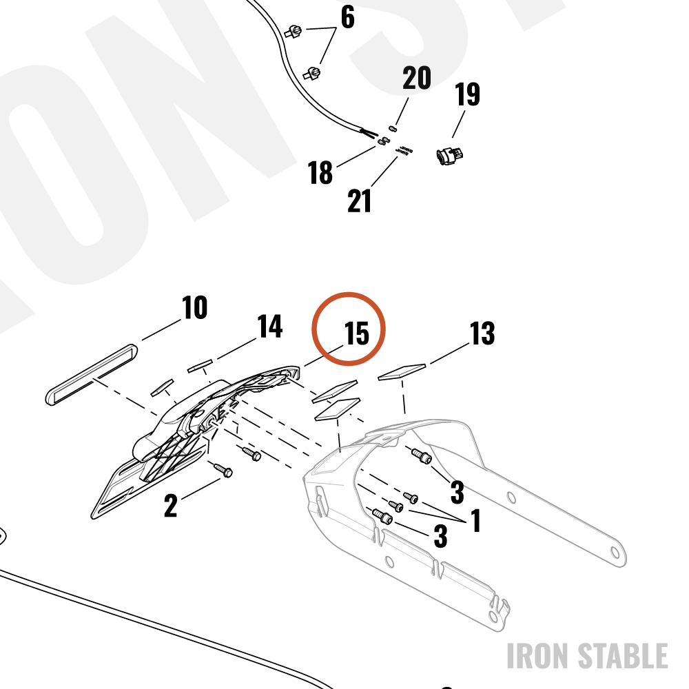 Harley-Davidson Holder, Lic Pl, Ctr Mt, Can/Intl