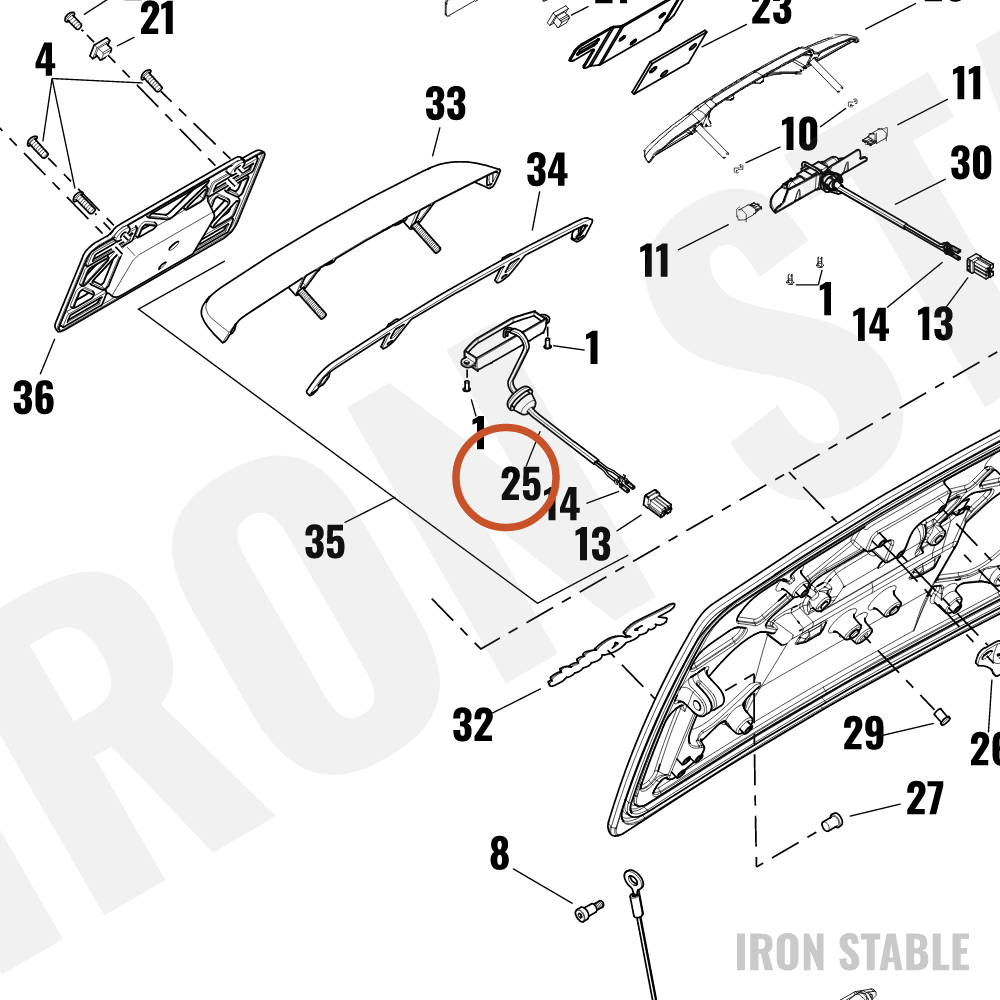 Harley-Davidson Light, Lic Pl, Assembly, Led