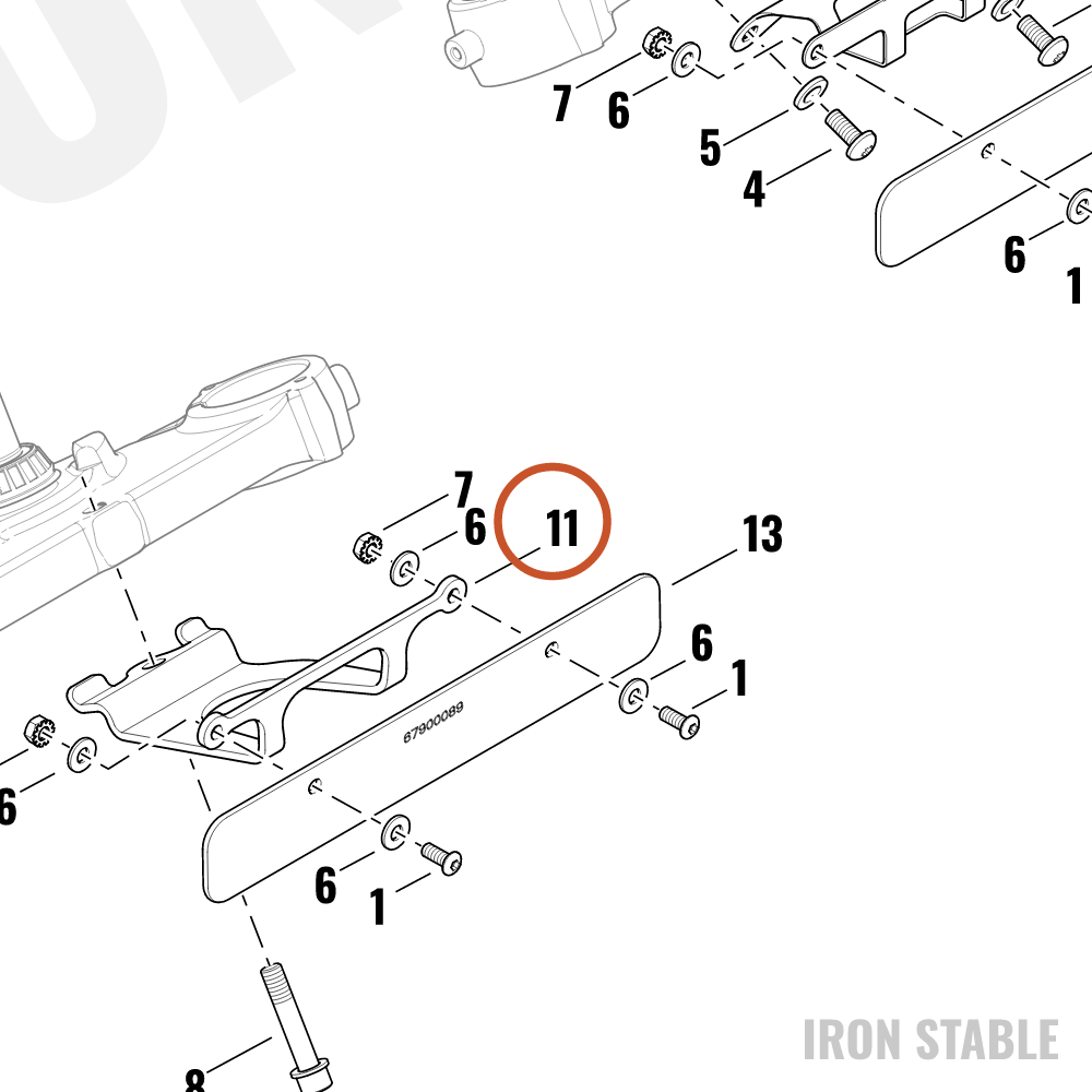Harley-Davidson Bracket, Lic Pl, Front