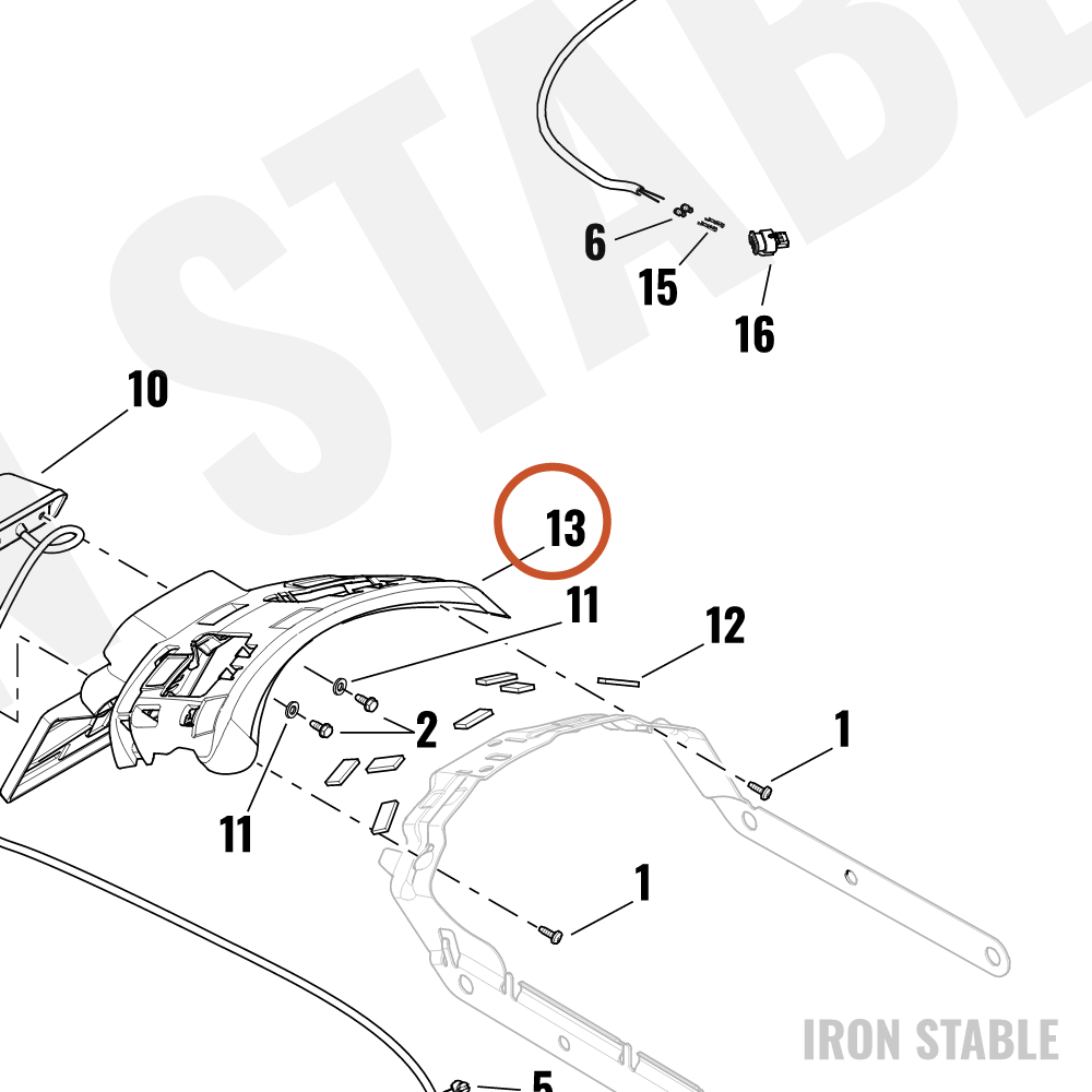 Harley-Davidson Holder, Lic Pl, Center Mount
