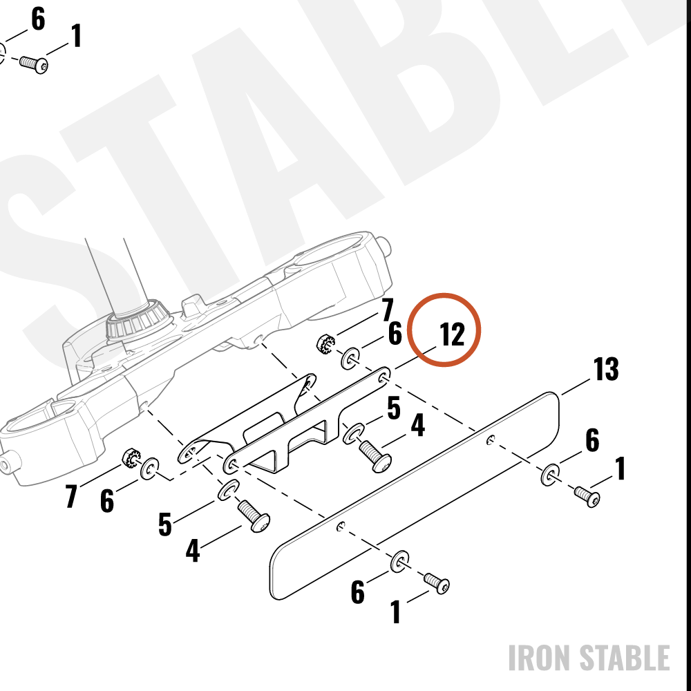 Harley-Davidson Holder, Lic Pl, Front, Ind