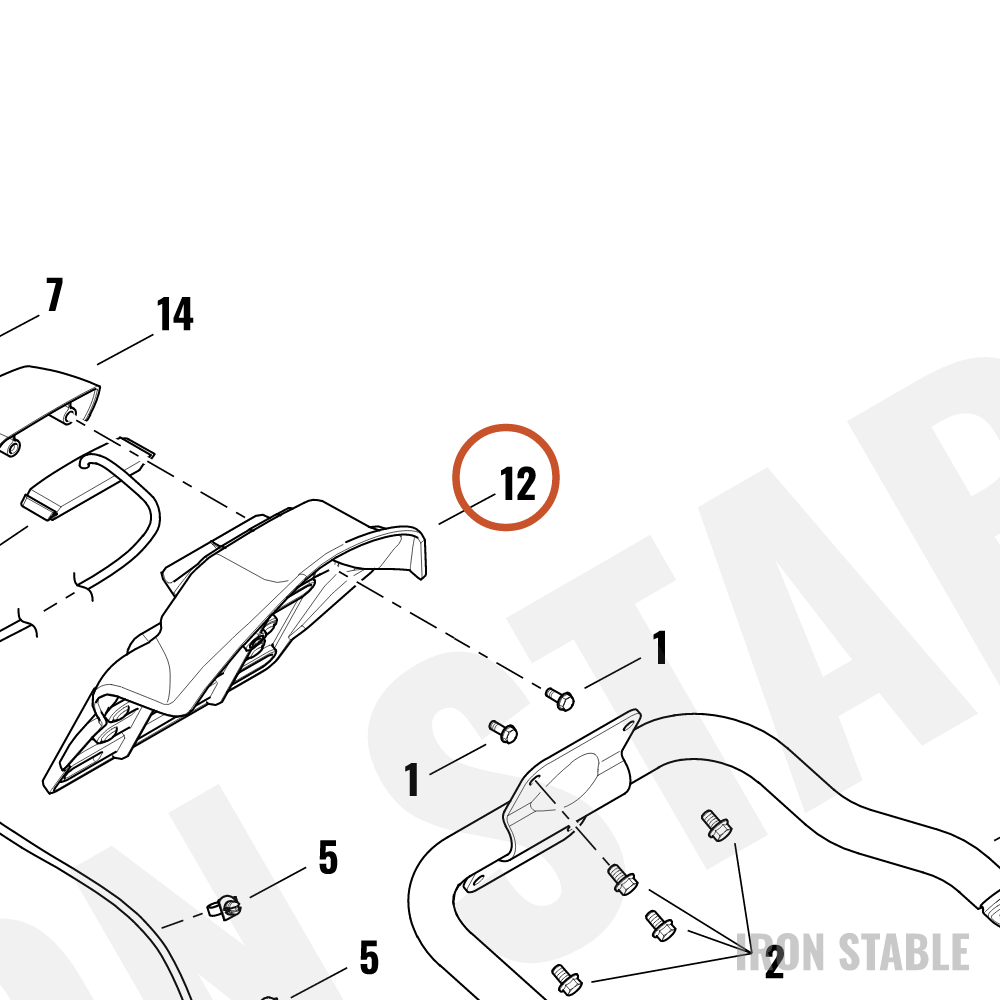 Harley-Davidson Holder, Lic Pl, Molded, Intl