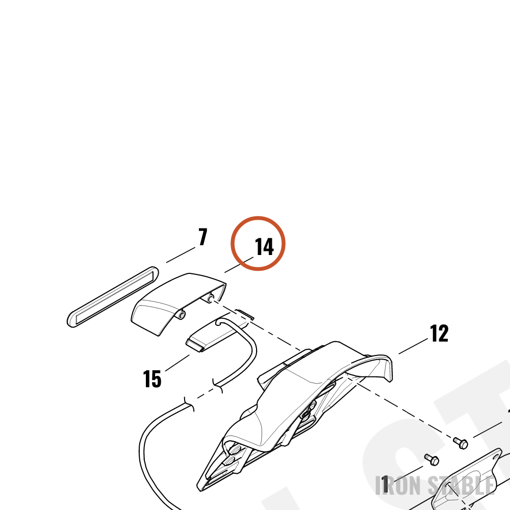 Harley-Davidson Holder, Lic Pl, Illuminator Shro