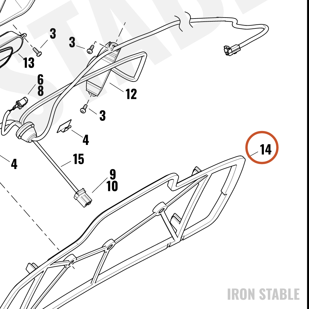 Harley-Davidson Bracket, Lic Pl, Gasket