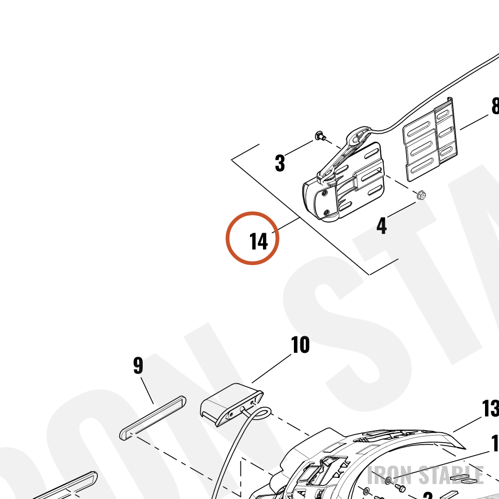 Harley-Davidson Bracket, Lic Pl, Side Mount, Dom