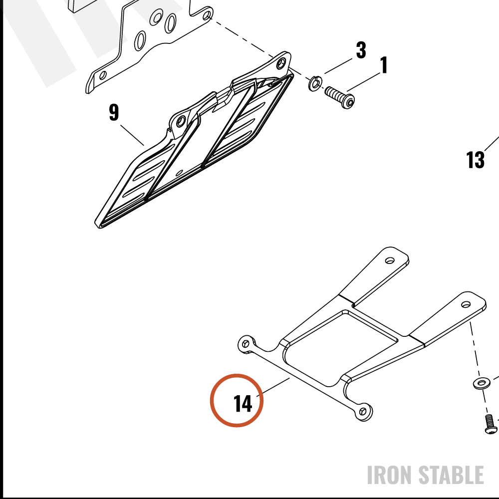 Harley-Davidson Bracket, Lic Pl, Fr, Weldment