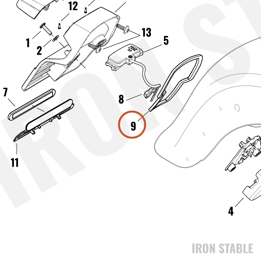 Harley-Davidson Holder, Lic Pl, Gasket, Lpm