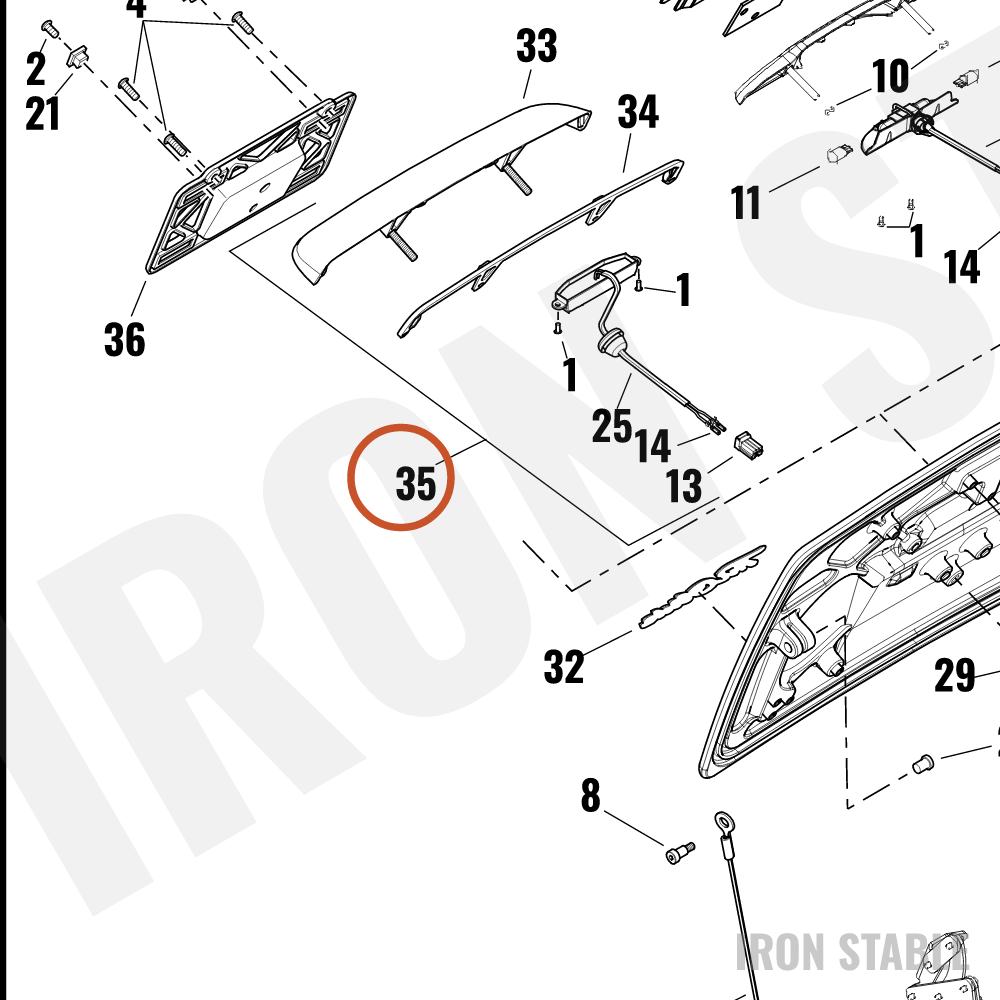 Harley-Davidson Holder, Lic Pl, Light Assembly, Hdi