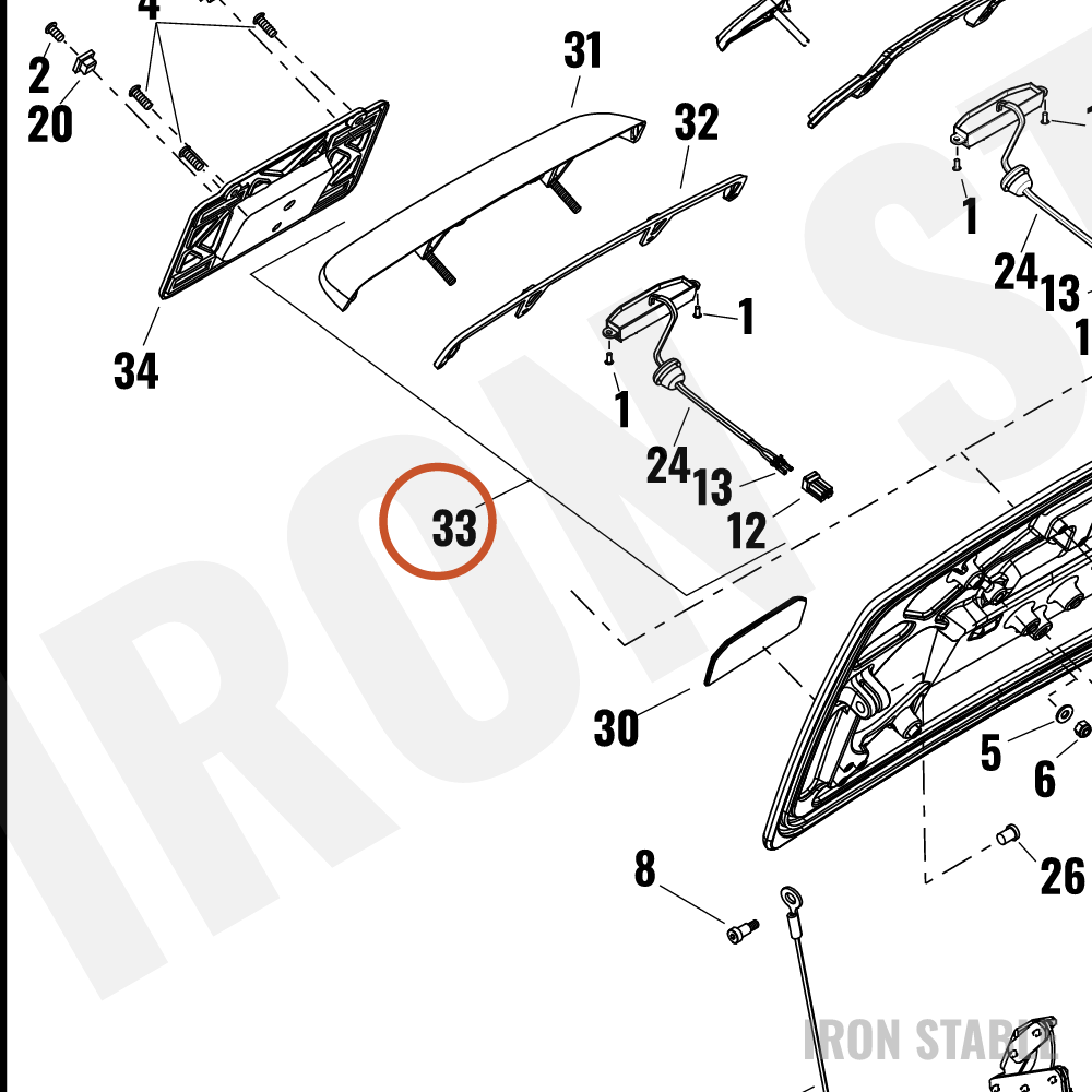 Harley-Davidson Holder, Lic Pl, Light, Assembly, Hdi, G