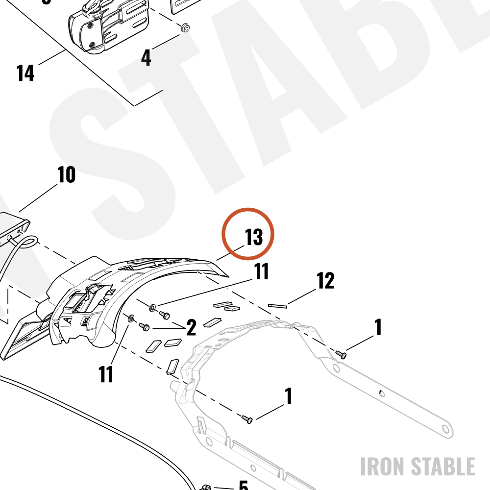 Harley-Davidson Holder, Lic Pl, Center Mount