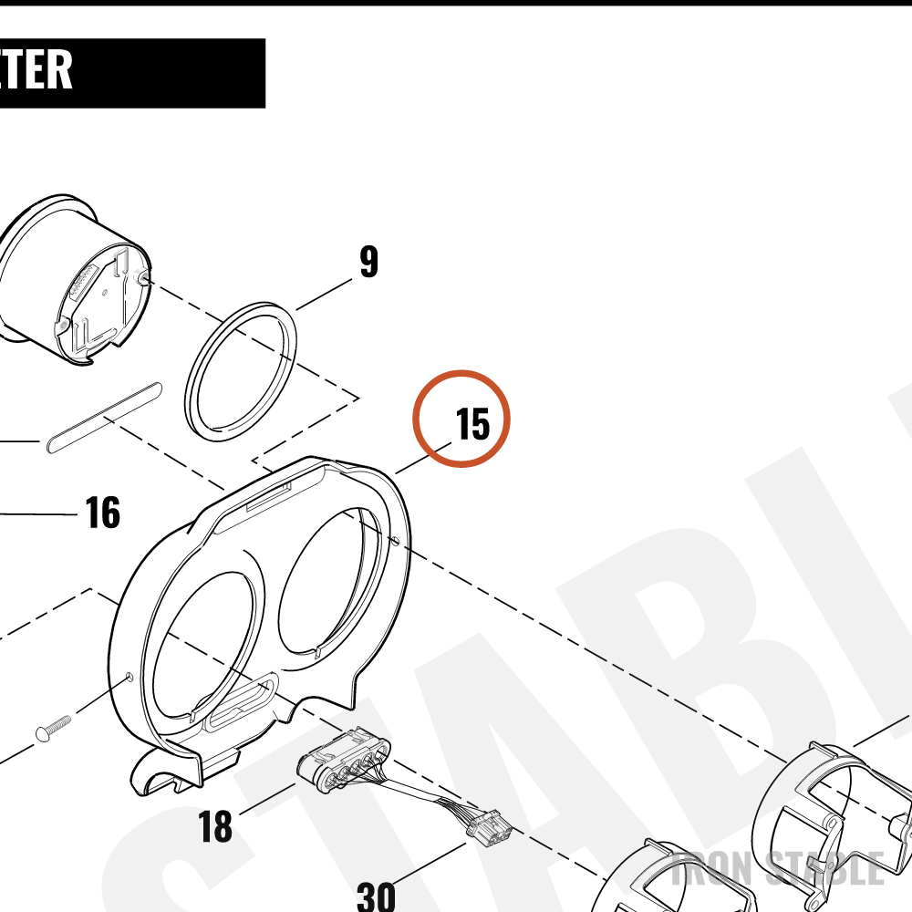 Harley-Davidson Cover, Speedo/Tach