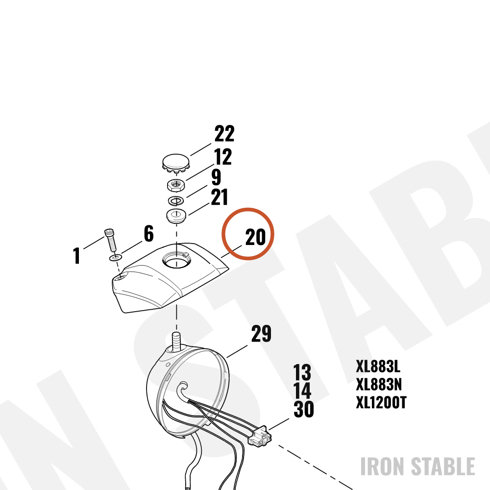 Harley-Davidson Mounting Bracket, Hdlamp/Denim Blk