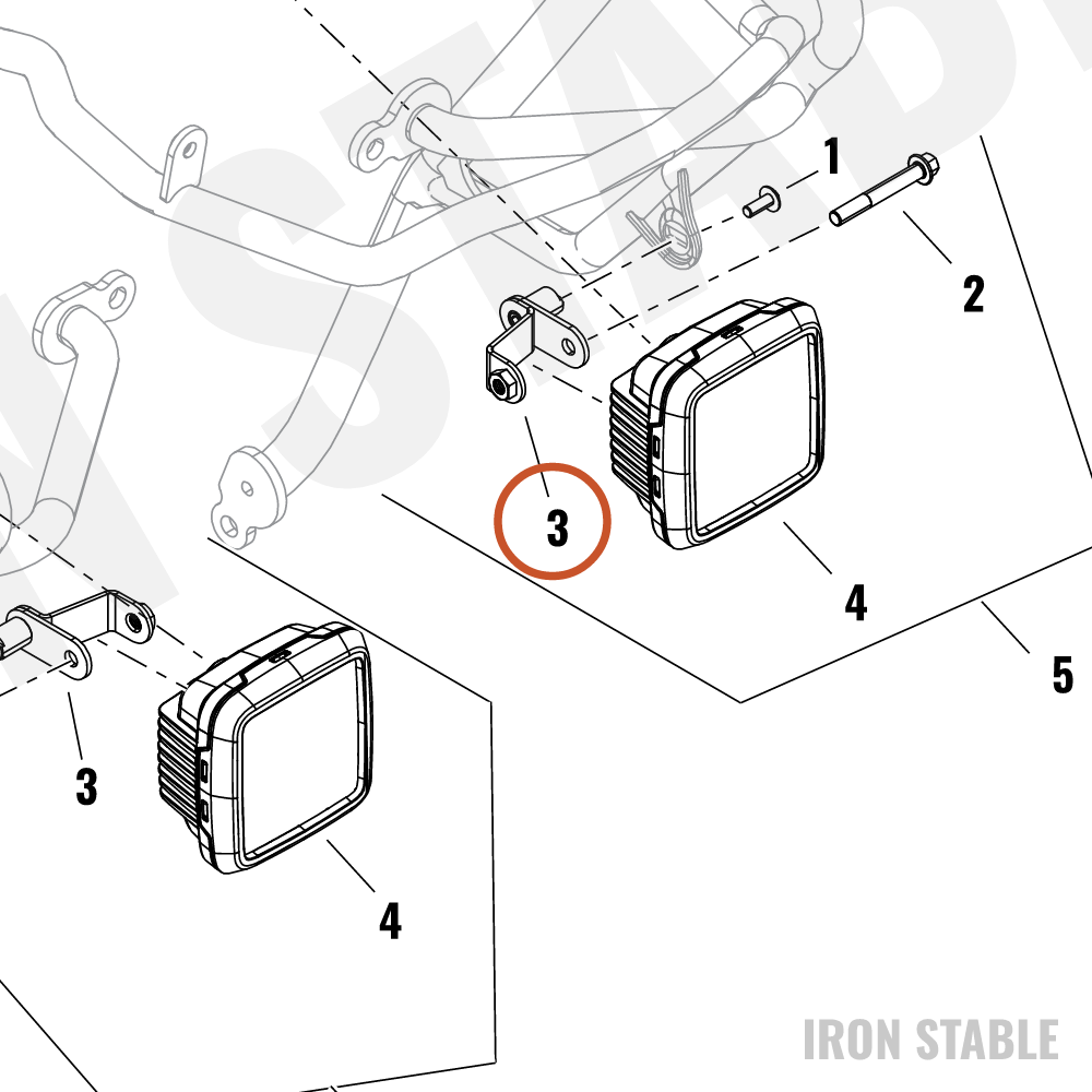 Harley-Davidson Light, Fog, Bracket, Assembly, Lamp