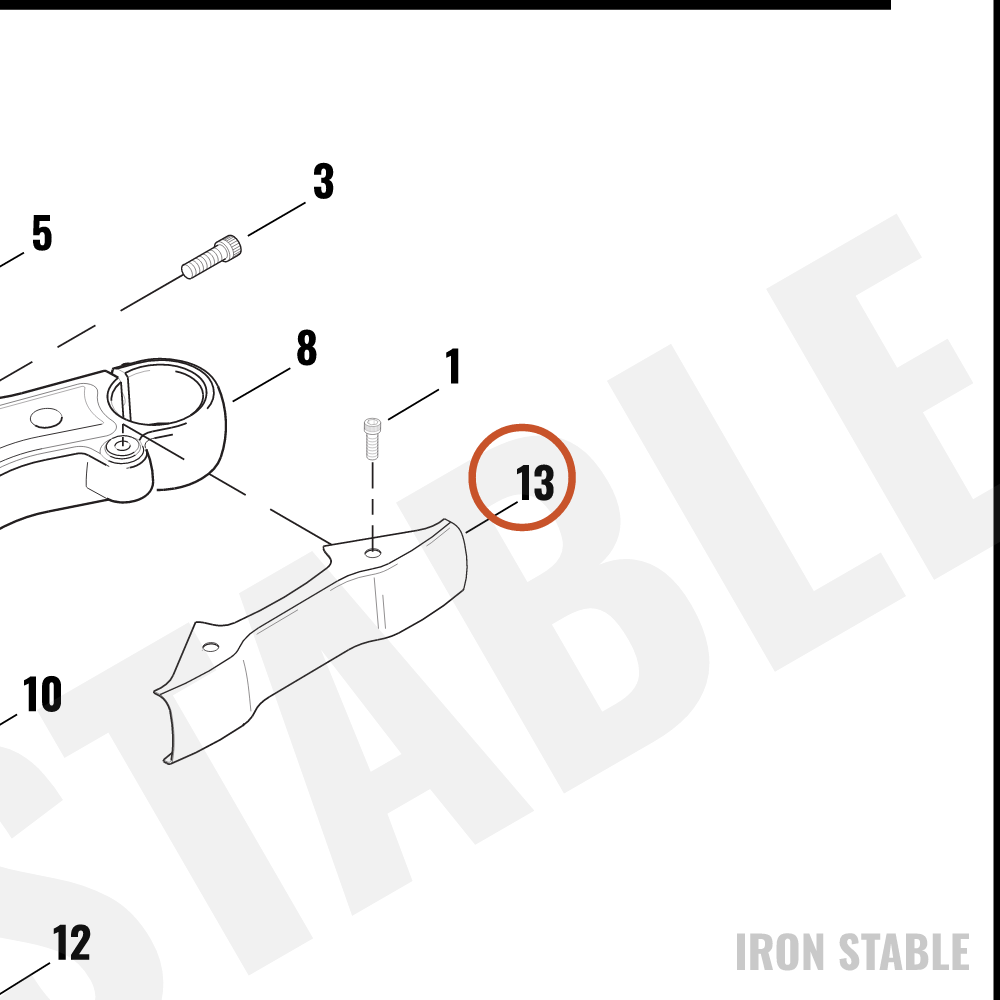 Harley-Davidson Cover, Upr-Triple Clamp/Chrome