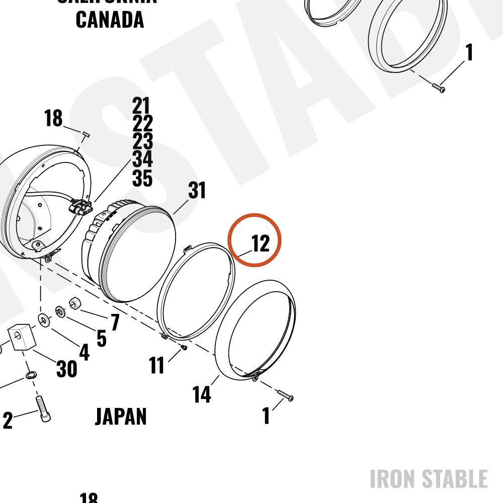 Harley-Davidson Headlight, X