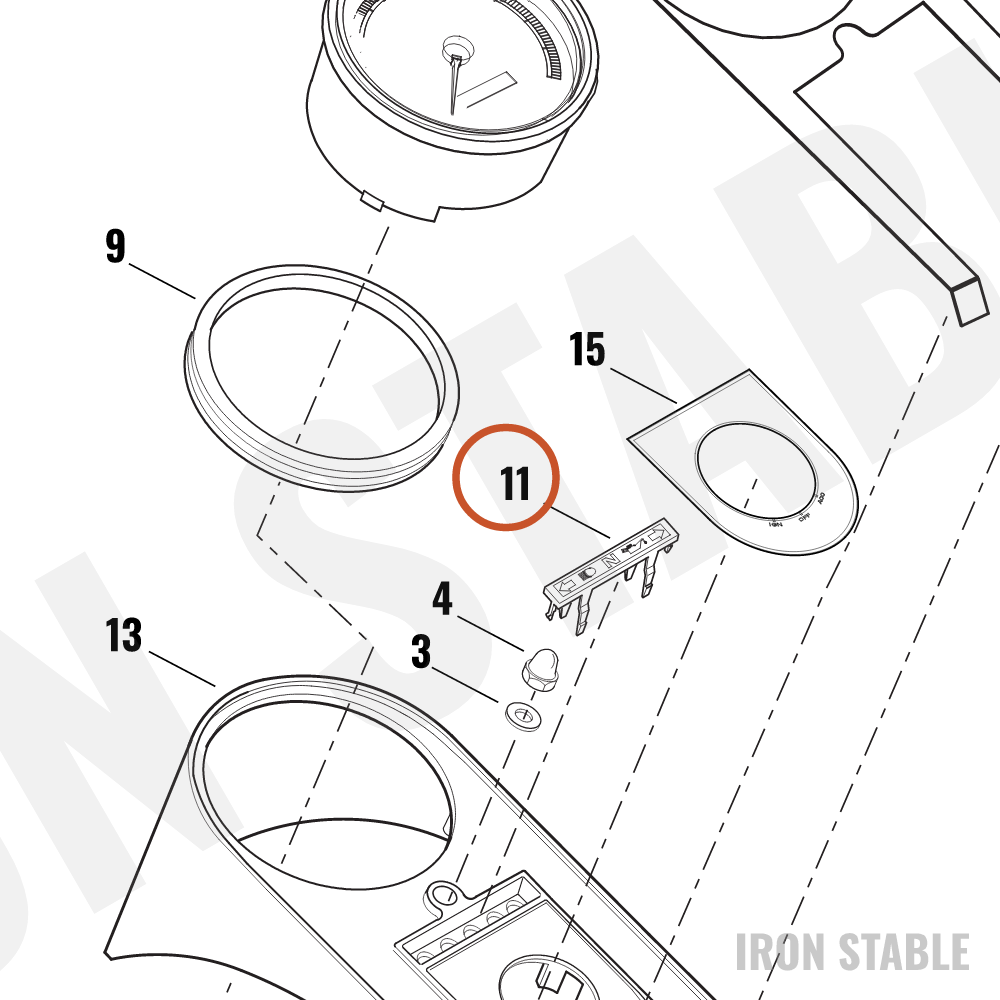 Harley-Davidson Bezel, Indi-Lamp