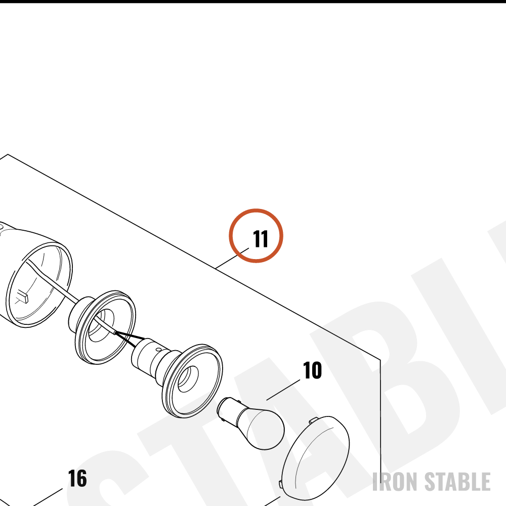 Harley-Davidson Turnsignal, Front/Chrome, Dom(Po)