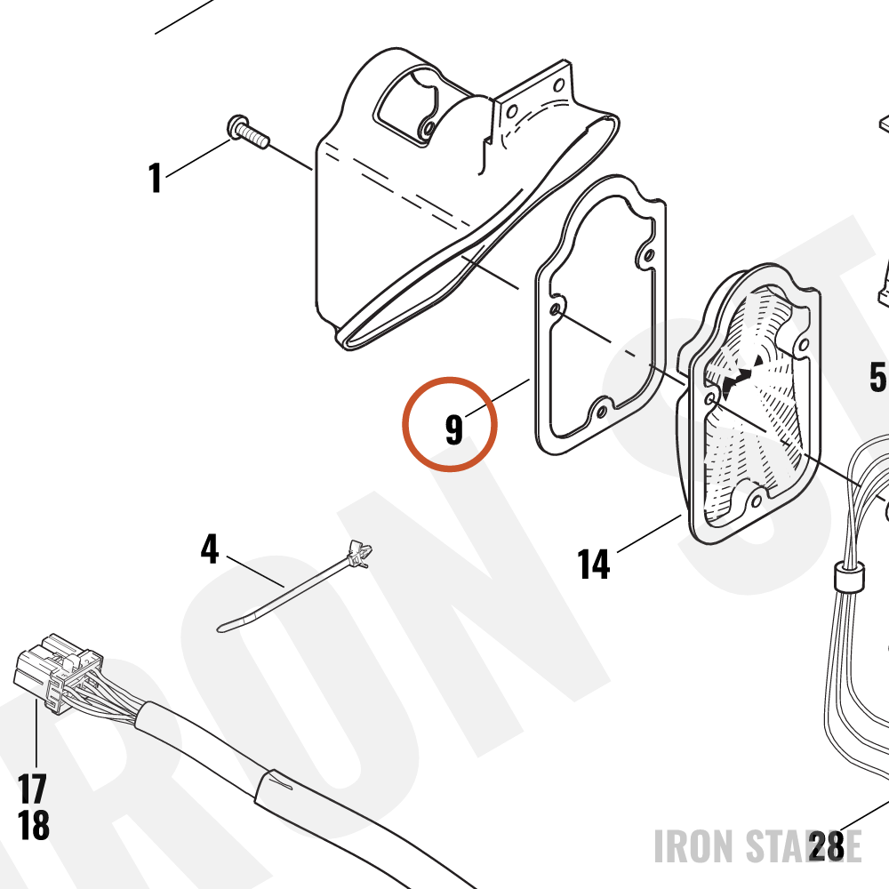 Harley-Davidson Gasket, Tombstone Lens