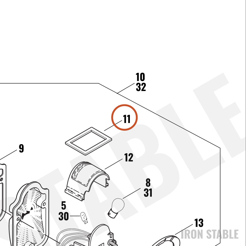 Harley-Davidson Gasket, License Plt Lens