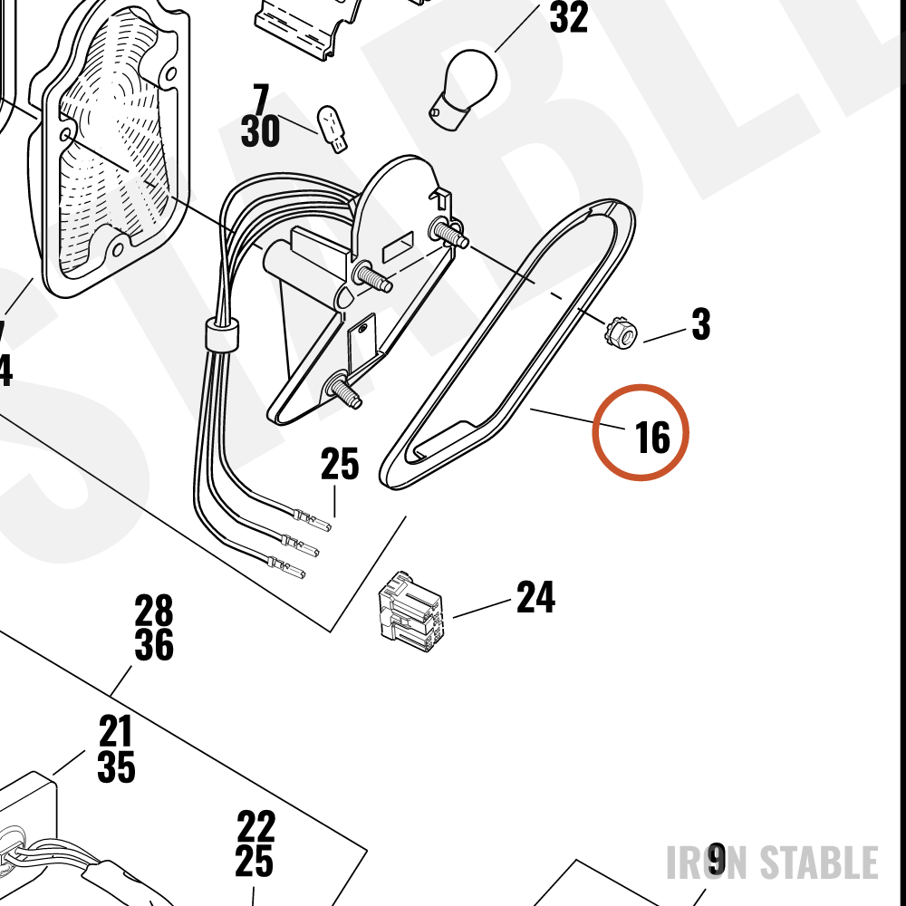 Harley-Davidson Mounting Pad, Tombstone