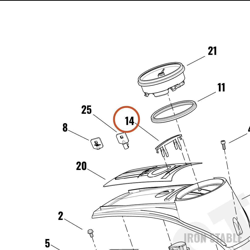 Harley-Davidson Bezel, Indi-Lamp