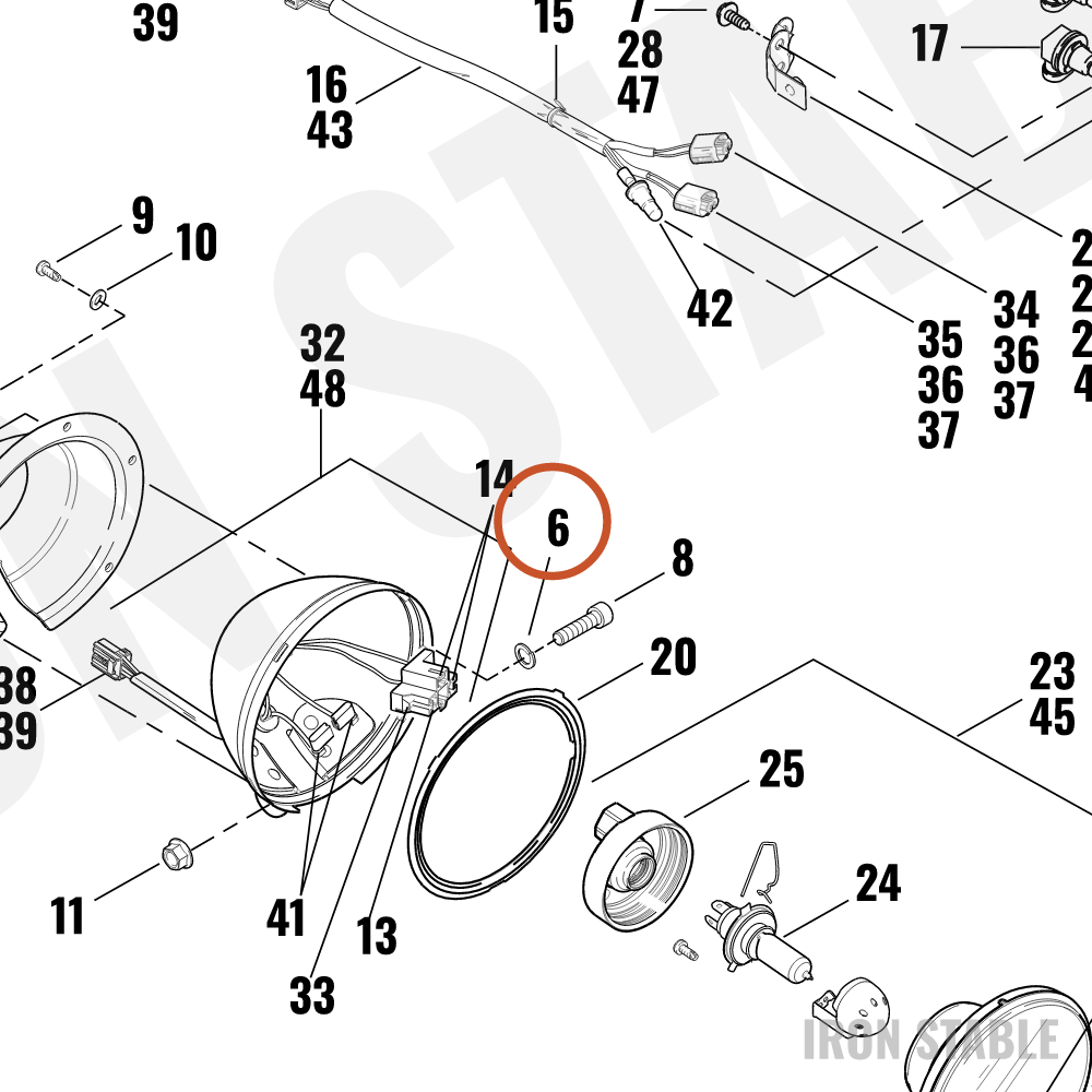 Harley-Davidson Washer, Narrow/M10