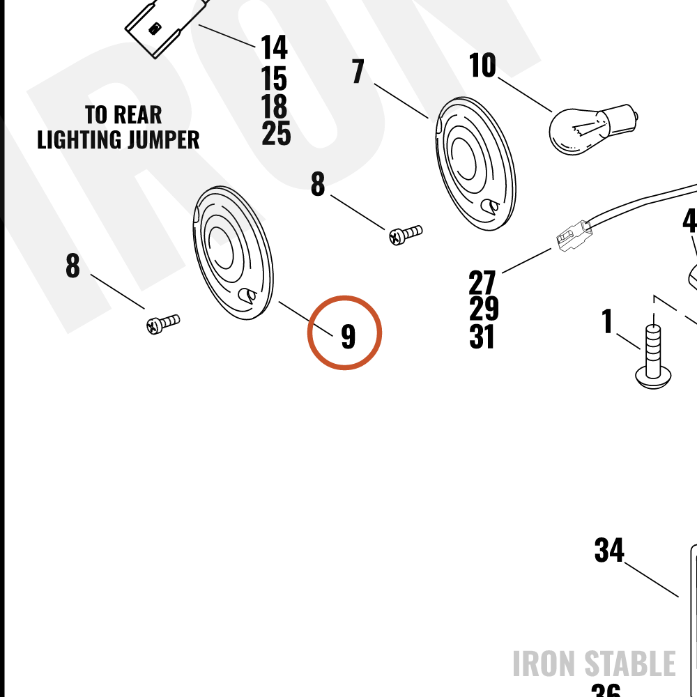 Harley-Davidson Red Lens, T-Sgnl