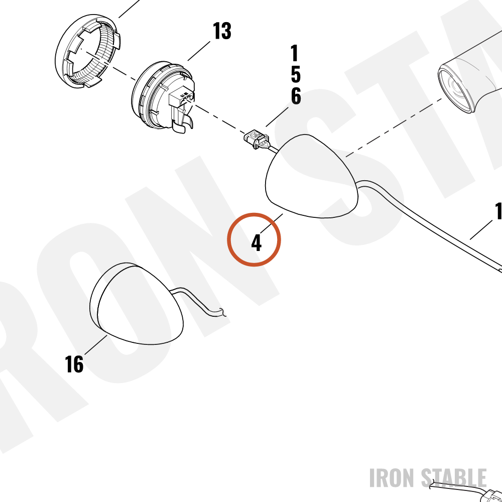 Harley-Davidson Turnsignal, Housing