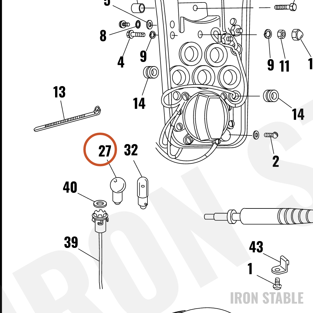 Harley-Davidson Bulb Signalamp Panel