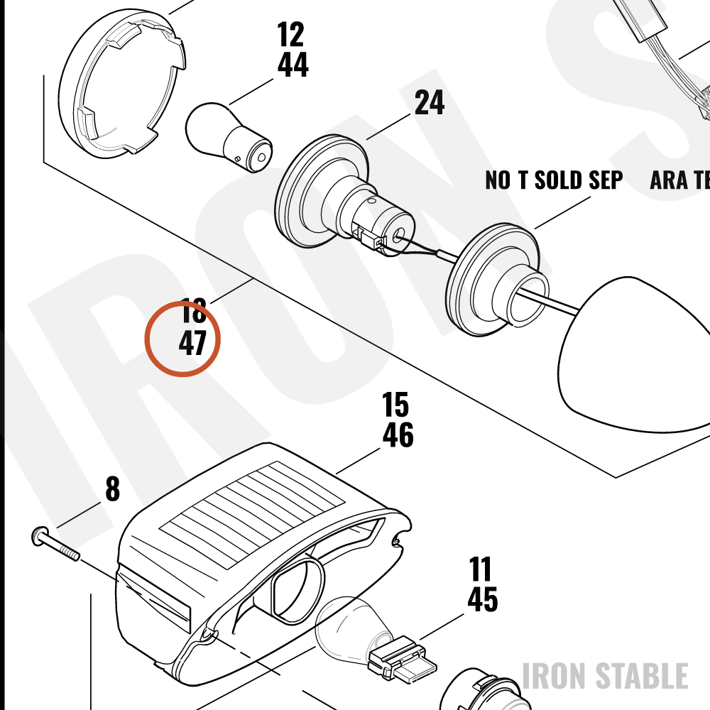 Harley-Davidson Turnsignal, Rr/Chrome, Hdi(Po)