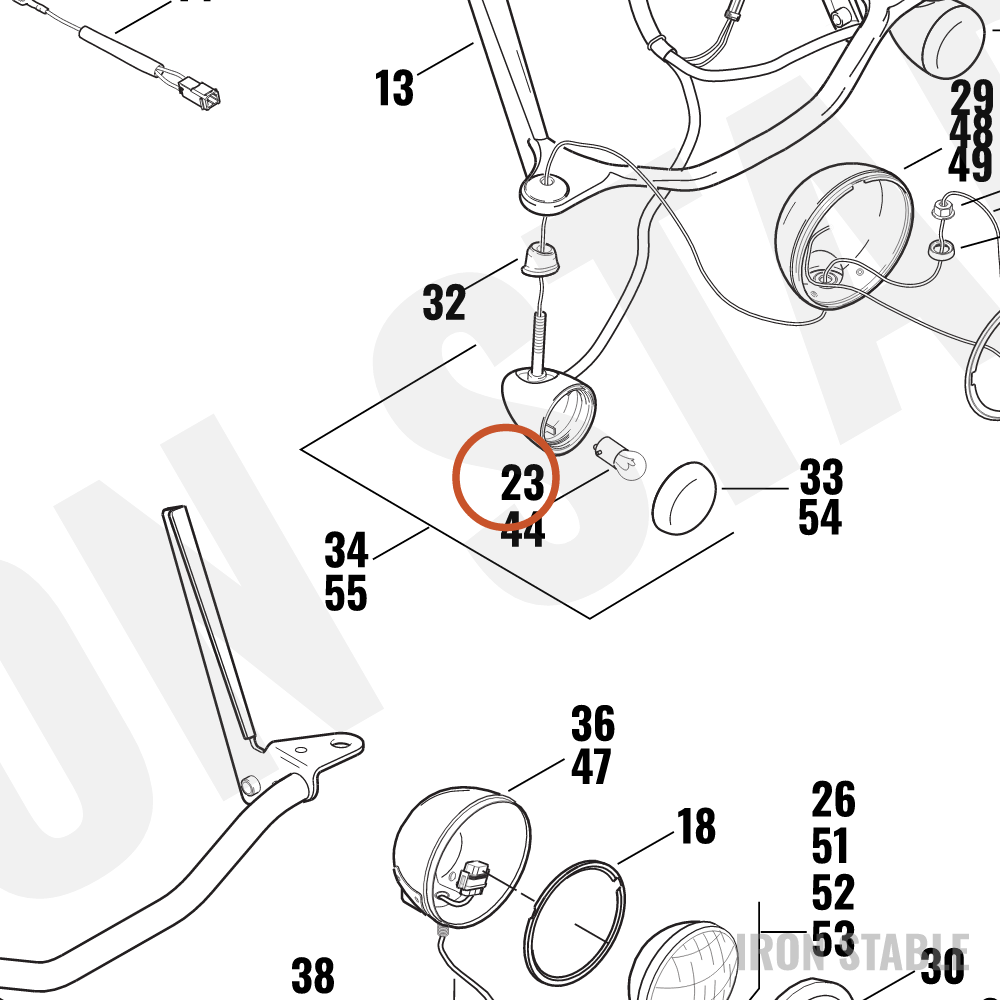 Harley-Davidson Bracket, Lamp Mounting