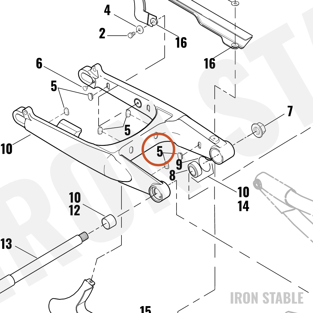 Harley-Davidson Plug, Swingarm, Small