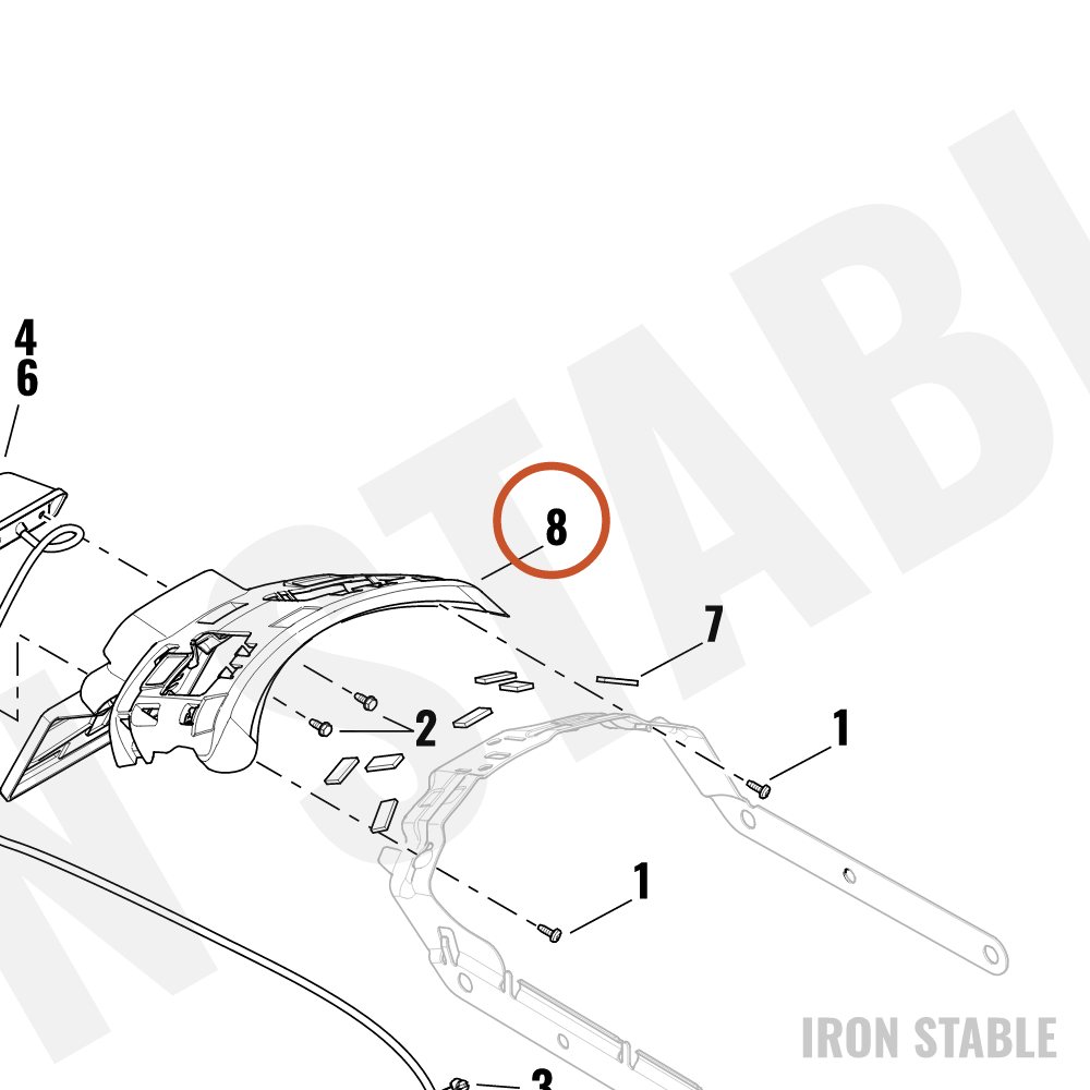 Harley-Davidson Bracket, Adjust, Lic'se Plt