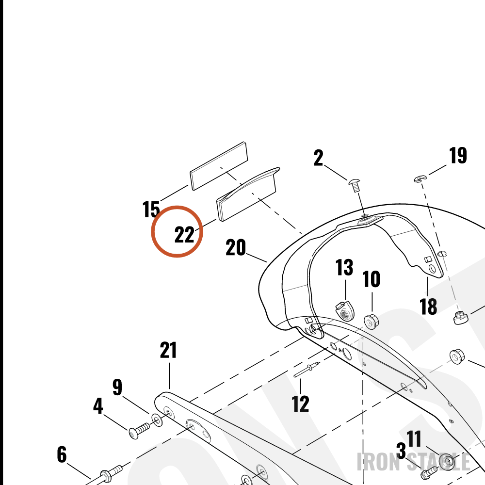 Harley-Davidson Bracket, Refl Mt, Tape Assembly