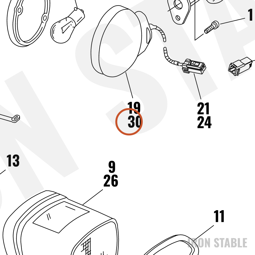 Harley-Davidson Rear Turn Signal, Hdi