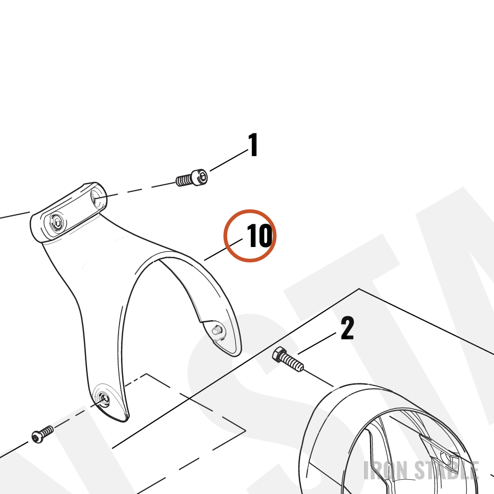Harley-Davidson Mounting Bracket, Hdlmp/Chrome