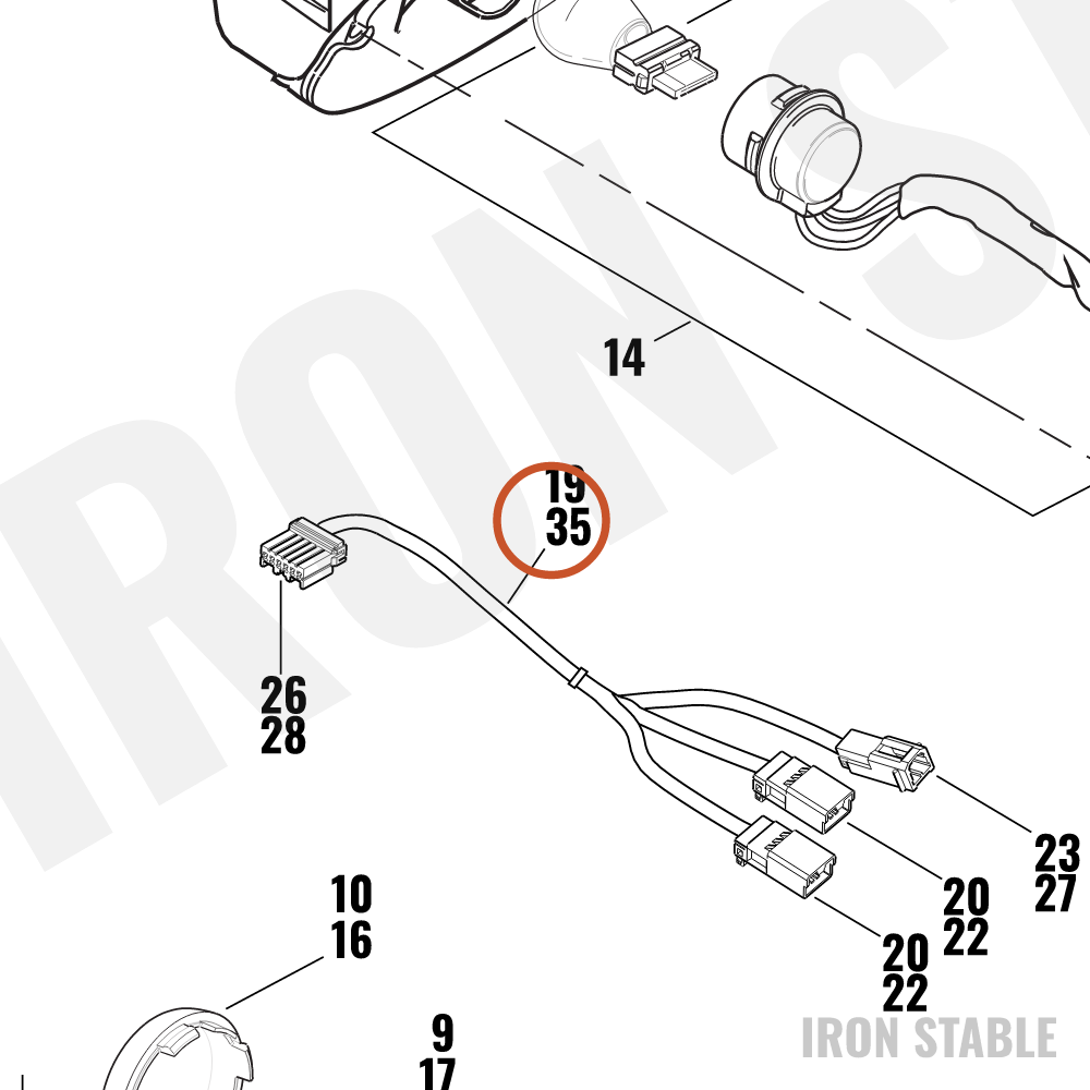 Harley-Davidson Harness, Rr Liting/Hdi