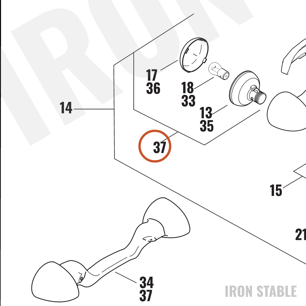 Harley-Davidson Drc'tnl Lamp Assembly, Rr/Hdi