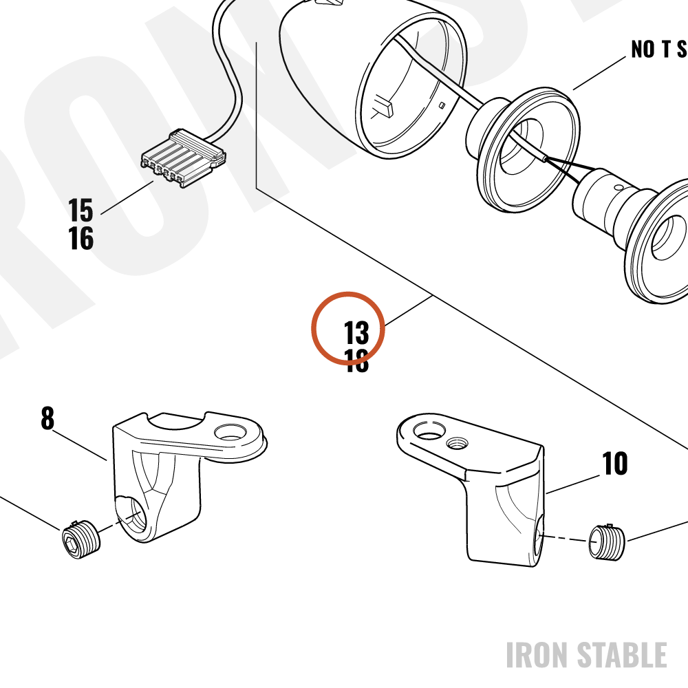 Harley-Davidson Turn Signal Assembly, Front, Dom