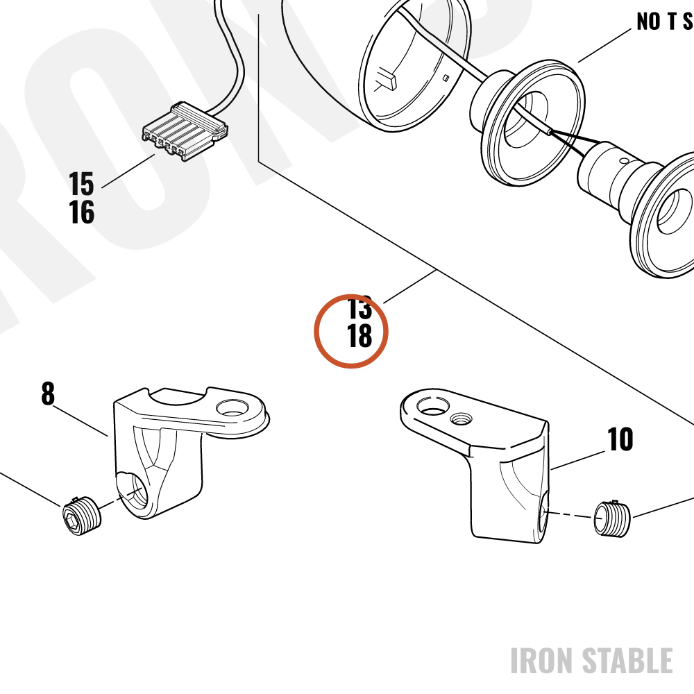 Harley-Davidson Sub-Assembly, Trnsgnl, Front, Chrome/Hdi