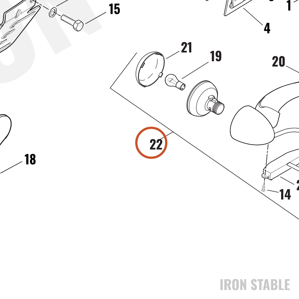 Harley-Davidson Lamp Assembly, Rr Drc'tnl/Hdi