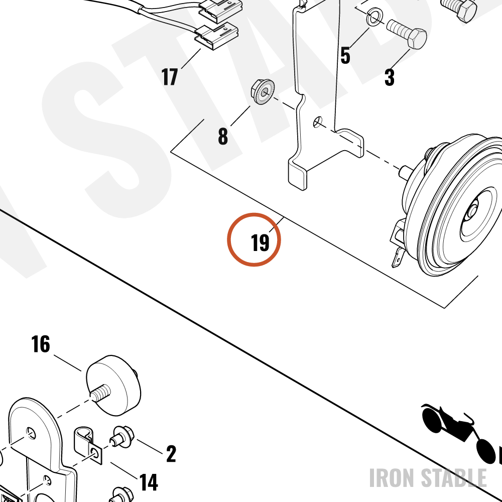 Harley-Davidson Horn Sub-Assembly