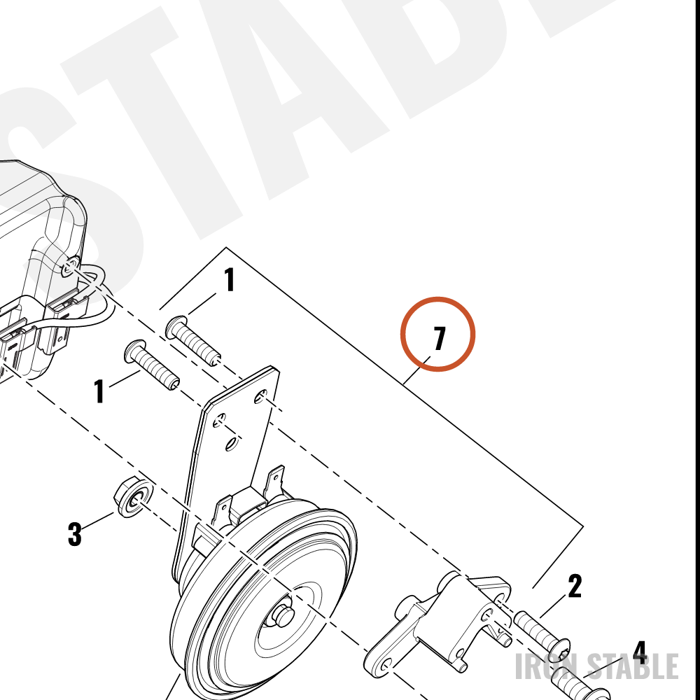 Harley-Davidson Horn, Bracket Assembly